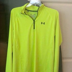 Underarmour neon green 3/4 zip